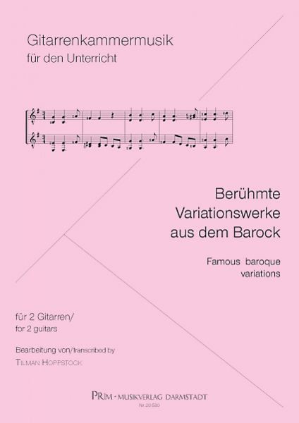 Hoppstock, Tilman: Berühmte Variationswerke aus dem Barock für Gitarrenduo, Noten