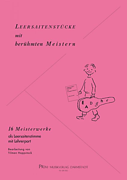 Hoppstock, Tilman: Leersaitenstücke mit berühmten Meistern, sehr leicht, Noten für Gitarre solo, mit Lehrerstimme