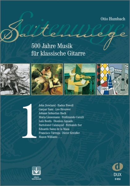 Saitenwege Band 1 von Otto Humbach, Stücke aus 5 Jahrhunderten für Gitarre solo, Noten
