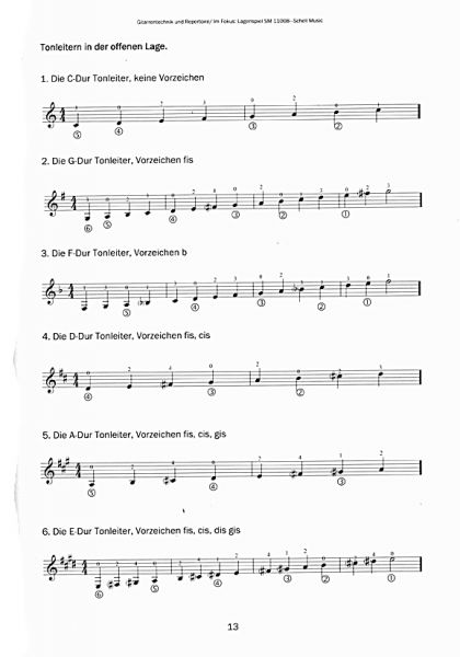 Im Fokus: Lagenspiel - Position Studies, Guitar Technique and Repertoire, sheet music sample