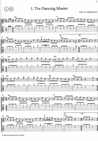 Irish Tunes for Guitar, sheet music sample