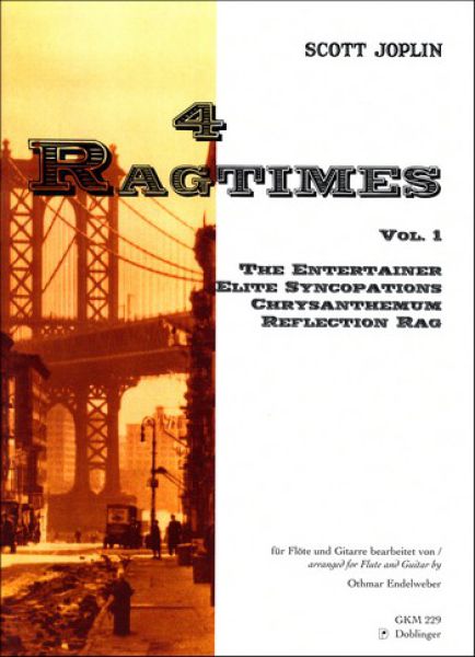 Joplin, Scott: 4 Ragtimes Vol. 1 for flute and guitar