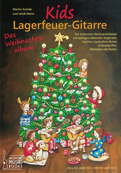 Kuhnle, Martin und Maria, Heidi: Kids Lagerfeuer Gitarre - das Weihnachtsalbum, ohne CD, Melodie und Gitarrenbegleitung, Noten