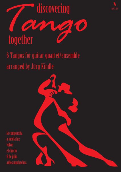 Kindle; Jürg: Discovering Tango Together für 4 Gitarren oder Gitarrenensemble, Noten