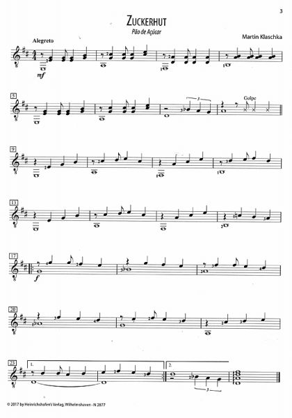 Klaschka, Martin: Funny Latin Impressions for guitar solo, sheet music sample