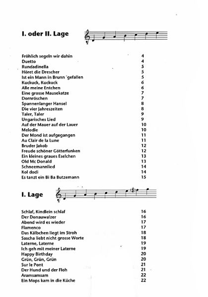 Kloyer, Gerhard: Unsre Oma fährt im Hühnerstall Motorrad, very easy pieces for 1 or 2 guitars, sheet music content