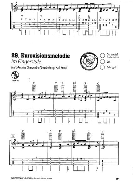 Knopf, Karl: Komm wir spielen Ukulele Band 2, Ukulelenschule für Kinder ohne oder mit CD, Beispiel