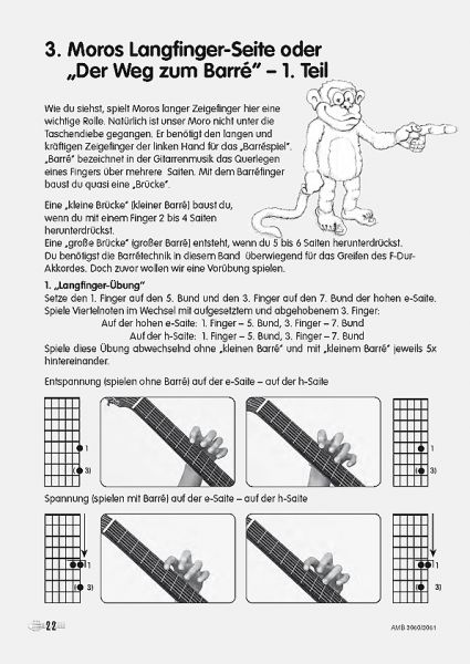 Koch-Darkow, Gerhard: Moro & Lilli Band 2,  Gitarrenschule für Kinder, Beispielseite