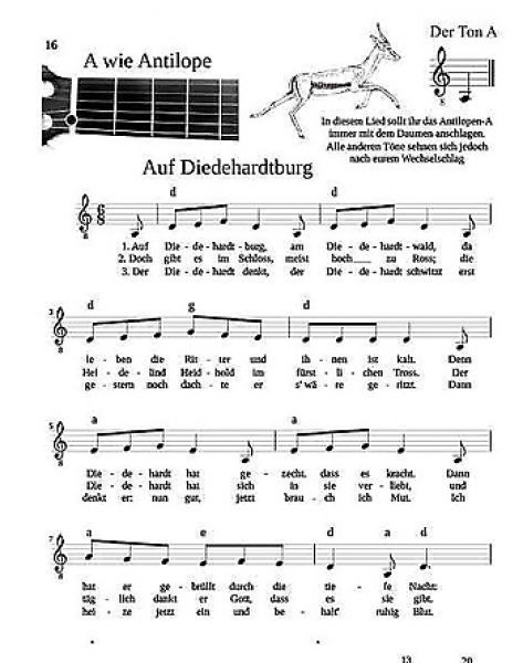 Kotucha, Matthias: Aber bitte jetzt Bässe! Easy pieces on the bass-strings for guitar solo, sheet music sample