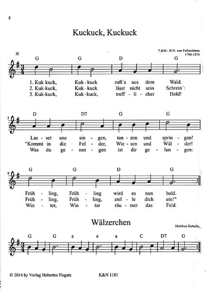 Kotucha, Matthias: Das Meer der Töne - easy well known Melodies for guitar with lyrics and chords, sheet music sample