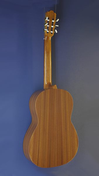 Lacuerda chica 62/3, 7/8-Gitarre mit 62 cm kurzer Mensur und massiver Zederndecke, klassische Gitarre, Rückseite