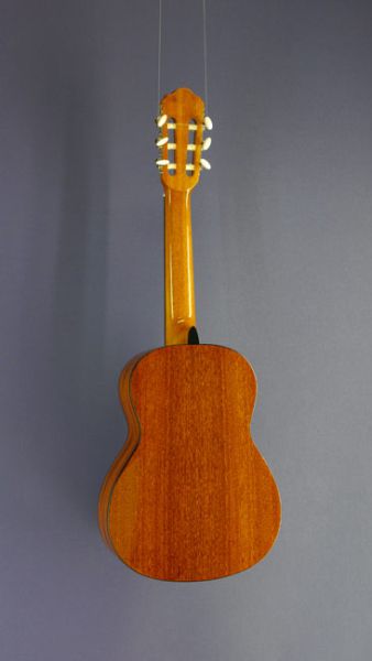 Children`s Guitar Lacuerda, Model chica 53, 1/2-Guitar, scale 53 cm, with solid cedar top, back view