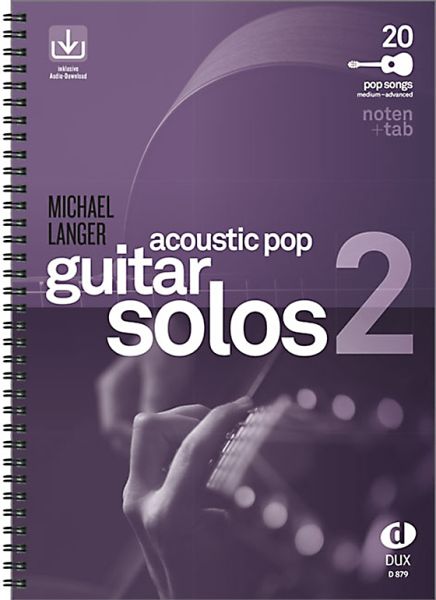 Langer, Michael: Acoustic Pop Guitar Solos Bd. 2, Songbook für Gitarre solo, Noten und Tabulatur