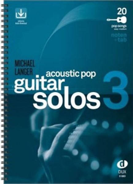 Langer, Michael: Acoustic Pop Guitar Solos Vol. 3, Songbook for solo guitar and accompaniment, sheet music