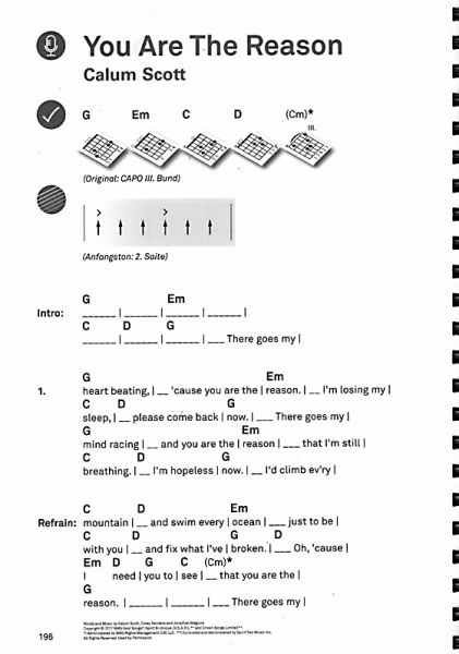 Langer, Michael: Acoustic Pop Guitar „Starter Pack“, Gitarrenschule, Gitarren-Songbook und Online-Videolehrgang, ohne Noten Besipiel