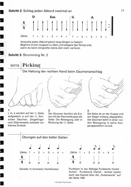 Langer, Michael: Acoustic Pop Guitar 1 - Gitarrenschule für Songbegleitung Noten Beispiel