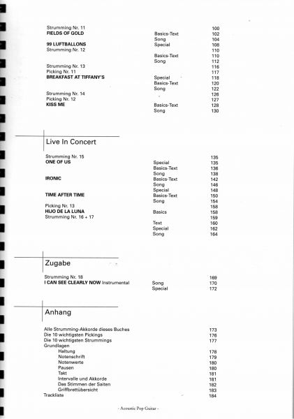 Langer, Michael: Acoustic Pop Guitar 1 - Guitar Method for Song Accompaniment sheet music content