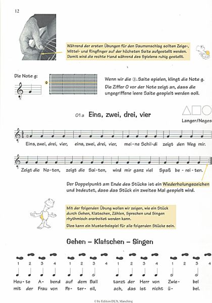 Langer, Michael, Neges, Ferdinand: Play Guitar Junior mit Schildi - Guitar Method for Children sample