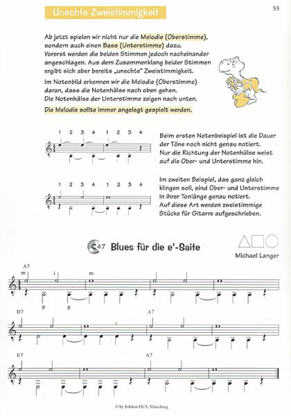 Langer, Michael, Neges, Ferdinand: Play Guitar Junior mit Schildi - Guitar Method for Children sample