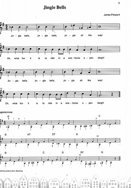 Langer, Michael: Play Guitar Erste Weihnacht, leichte Weihnachtslieder für 1-2 Gitarren, Noten Beispiel