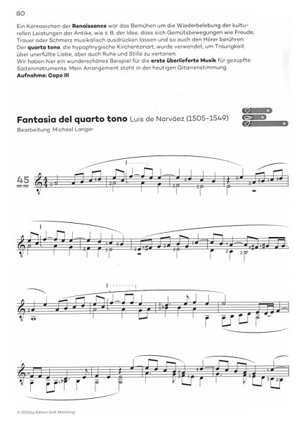 Langer, Michael: Play Guitar in Concert - encores, guitar solo sheet music (+ online audio) sample