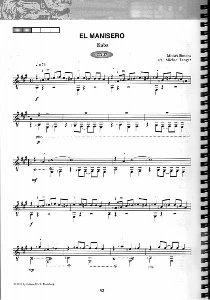 Saitenwege nach Südamerika Vol. 1 by Michael Langer, South-American pieces for guitar solo, sheet music sample