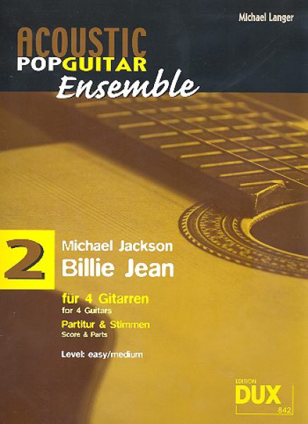 Langer, Michael / Jackson, Michael: Billie Jean für 4 Gitarren, Gitarrenquartett oder Gitarrenensemble Noten