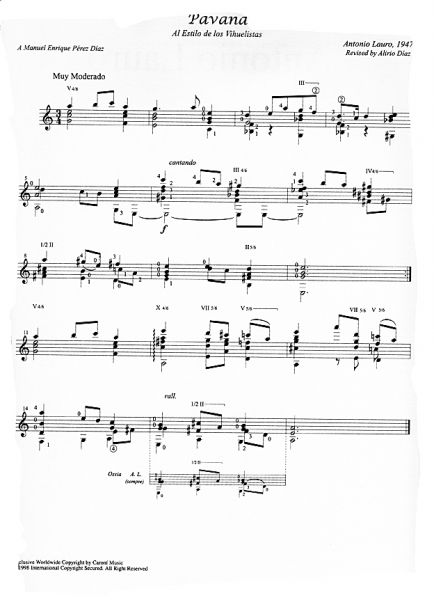 Lauro, Antonio: Works for Guitar Vol. 9 - Panvana, Crepuscular, Canción, sheet music sample