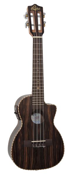 Tenor Ukulele LEHO Ebenholz mit Pickup und Hülle