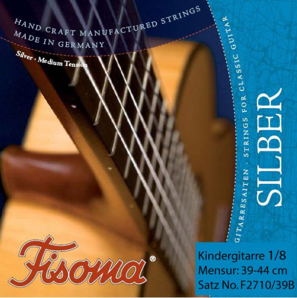 Saiten für Kindergitarre, Lenzner Fisoma, 1/8-Gitarre, Mensur 39-44 cm
