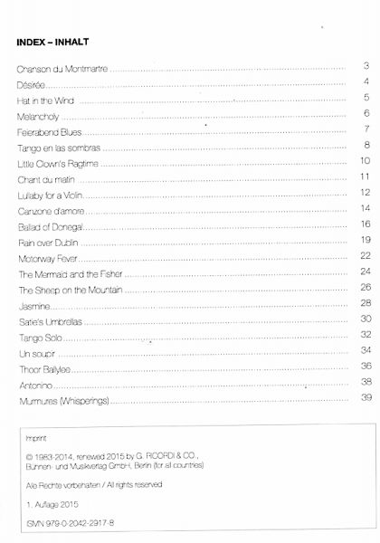 Linnemann, Maria: Collection, sheet music for solo guitar content