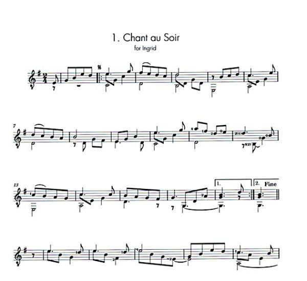 Linnemann, Maria: Songs from the Heart, Guitar solo, sheet music sample