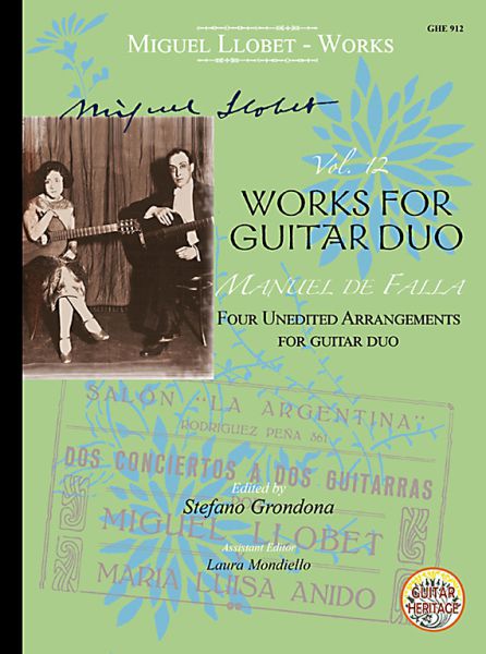 Llobet, Miguel: Manuel de Falla, Guitar Works Vol. 12 for Guitar Duo, sheet music