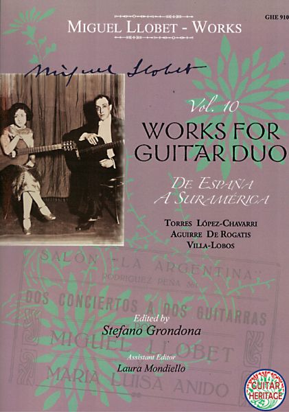Llobet, Miguel: Guitar Works Vol. 10 - Duo Transcriptions - II, sheet music, early 20th Century