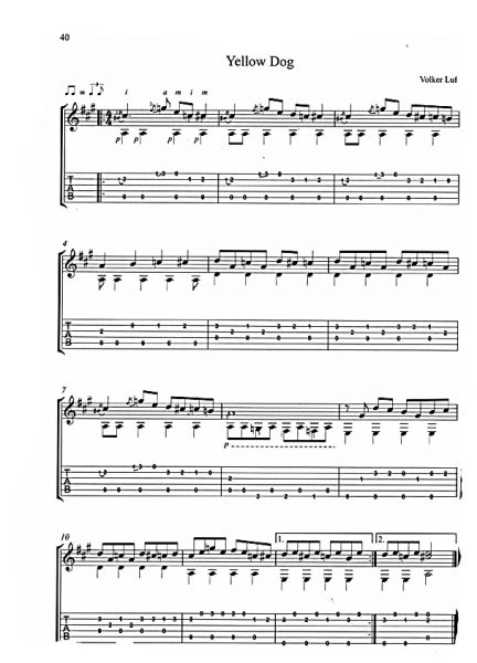 Luft, Volker: Blues Story, Fingerstyle Blues for Beginners, method, sheet music for guitar sample