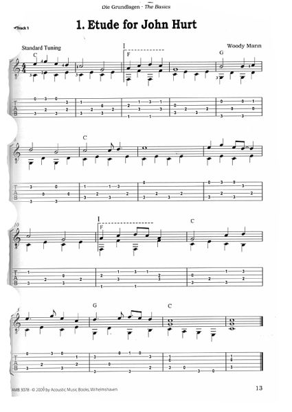 Mann, Woody: Blues Roots, Fingerstyle Blues Guitar, Method and Songbook, sheet music sample