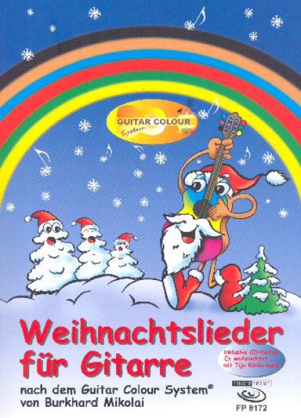 Mikolai, Burkhard: Weihnachtslieder für Gitarre mit bunten Noten