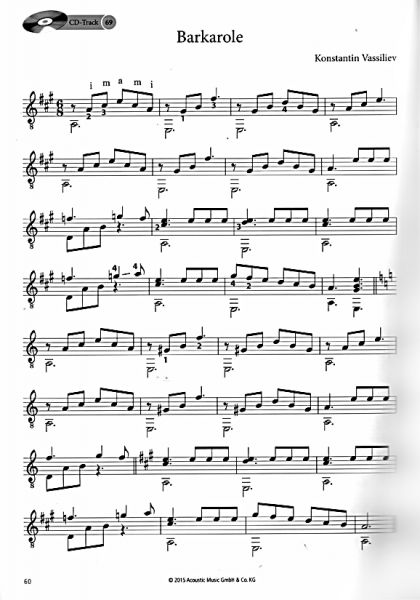 Mikolai, Burkhard, Hypius, Stefan, Vassiliev, Konstantin: Saitenstart, guitar solo, easy to intermediate, sheet music sample