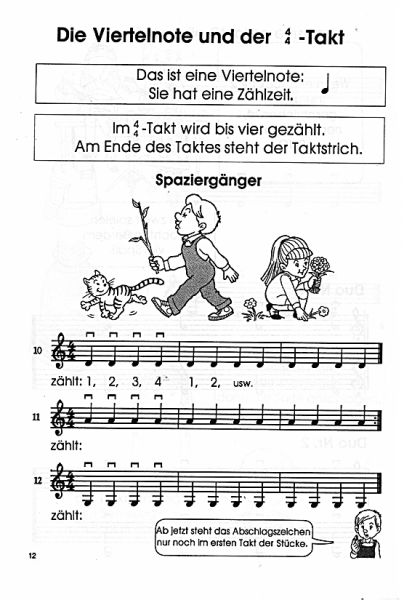 Moors, Maria & Strauß, Marlo: Spaß mit der Mandoline Band 1, Mandolinenschule für Kinder Beispiel