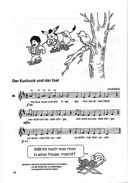 Moors, Maria & Strauß, Marlo: Spaß mit der Mandoline Band 1, Mandolinenschule für Kinder Beispiel
