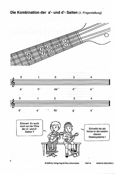 Moors, Maria: Spaß mit der Mandoline Band 2, Mandolinenschule für Kinder Beispiel
