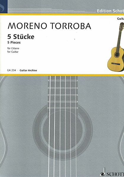 Moreno-Torroba, Federico: Fünf Stücke für Gitarre solo, Noten