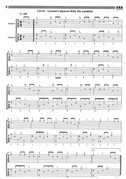 Morscheck, Peter and Burgmann, Chris: Meet O`Carolan, Irish guitar duets, sheet music sample