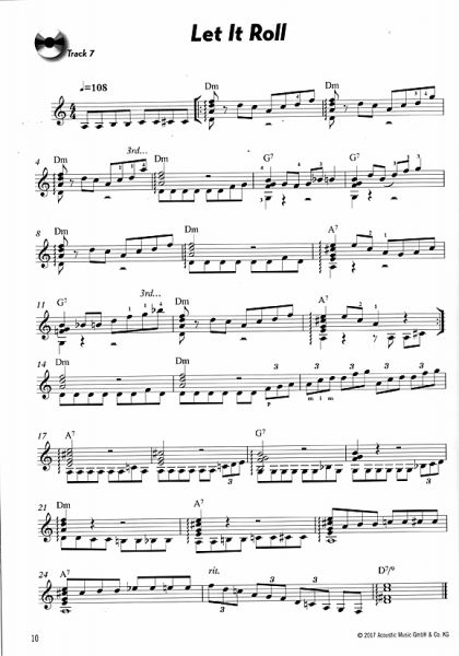 Müller, Martin: Easy Jazz & Blues for Nylon-Strings, for classical guitar solo, sheet music sample