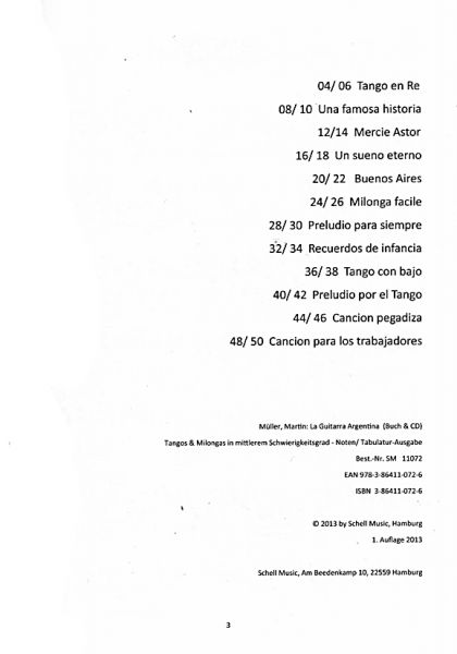 Müller, Martin: La Guitarra Argentina, guitar solo sheet music in standard notation or tablature content