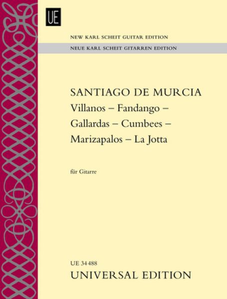 Murcia, Santiago de: 6 Pieces for guitar