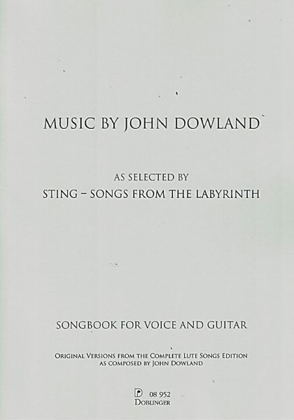 Dowland, John - Sting: Songs from the Labyrinth for Voice and Guitar, sheet music