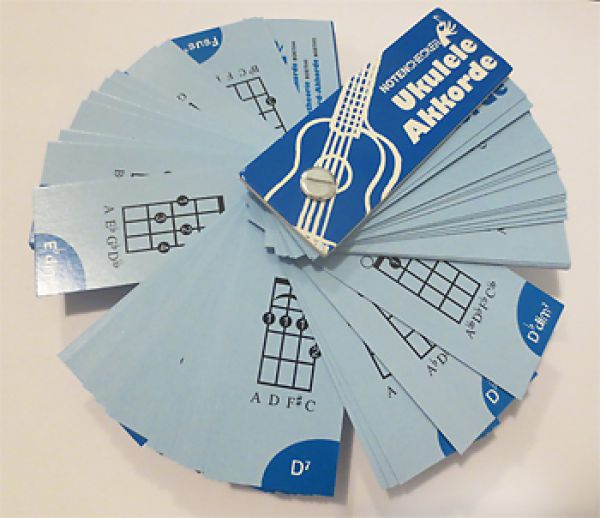 Notenchecker Ukulele - chord fan, chord chart