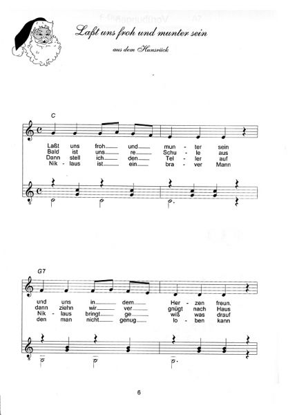 Otter, Rudolf: Weihnachtslieder für Gitarre (Gesang/Melodieinstrument und Gitarre), Noten Beispiel