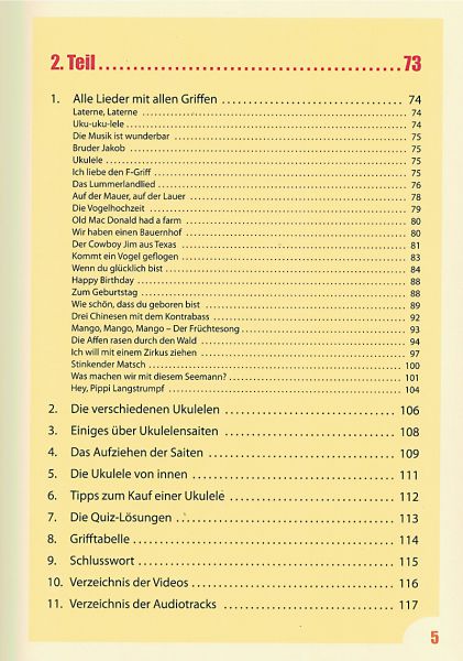 Bursch, Peter: Peter Bursch`s Kinder Ukulelenbuch (+ online Audio/ Video) Ukuelel method for children content